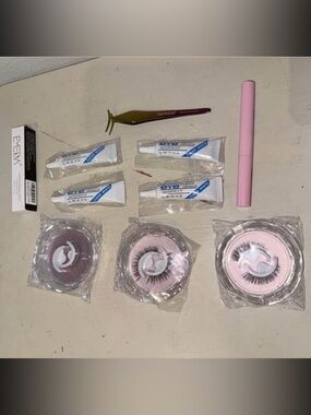 👁️ 10 pc Bundle  False Eyelashes / Adhesive /  Applicator Kit